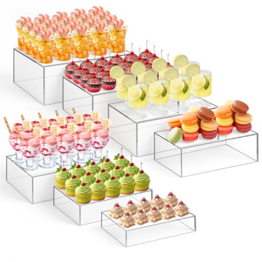 케이터링 디저트 테이블 라이저 세트: 아크릴, 투명,  - Display Risers Set 리뷰 및 가격