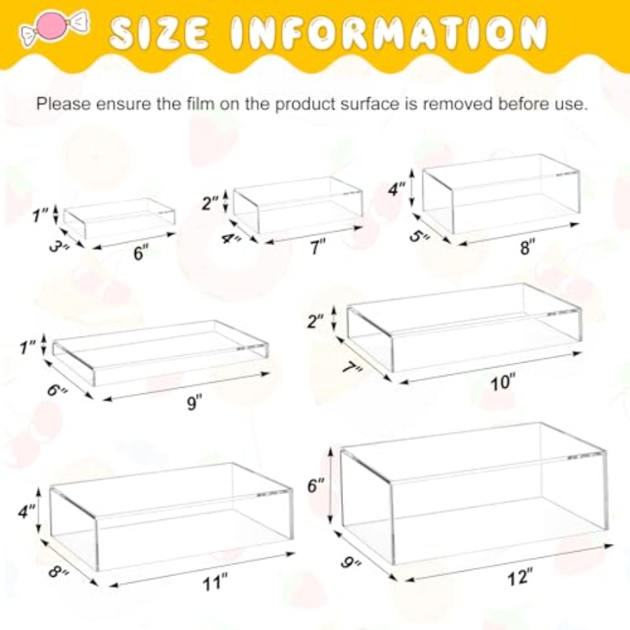 케이터링 디저트 테이블 라이저 세트: 아크릴, 투명,  - Display Risers Set 리뷰 및 가격