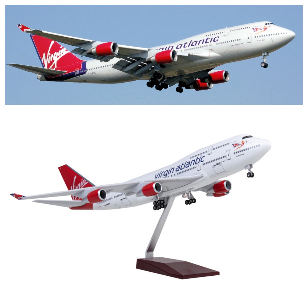 47cm 버진 아틀란틱 B747 비행기 모형 레진 플라 - Model Airplane Plastic 리뷰 및 가격