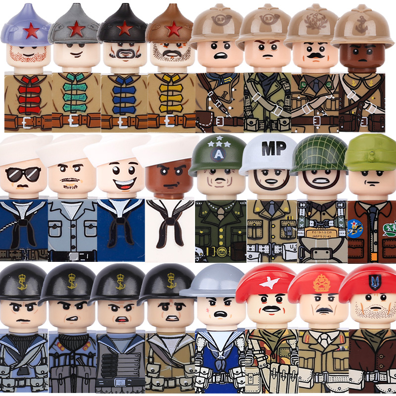 어린이 장난감 2차 세계대전 군대 액션 피규어 조립 블 - Lego Minifigure Holder 리뷰 및 가격