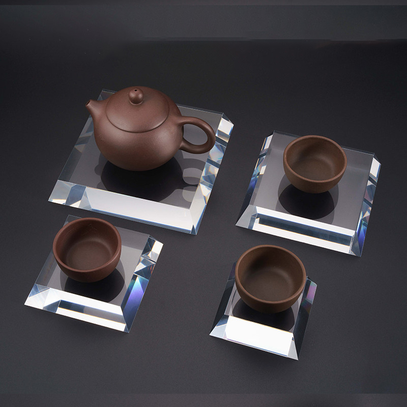 투명 아크릴 사다리꼴 경사진 모서리 사각 블록 디스플레 - Display Risers Set 리뷰 및 가격