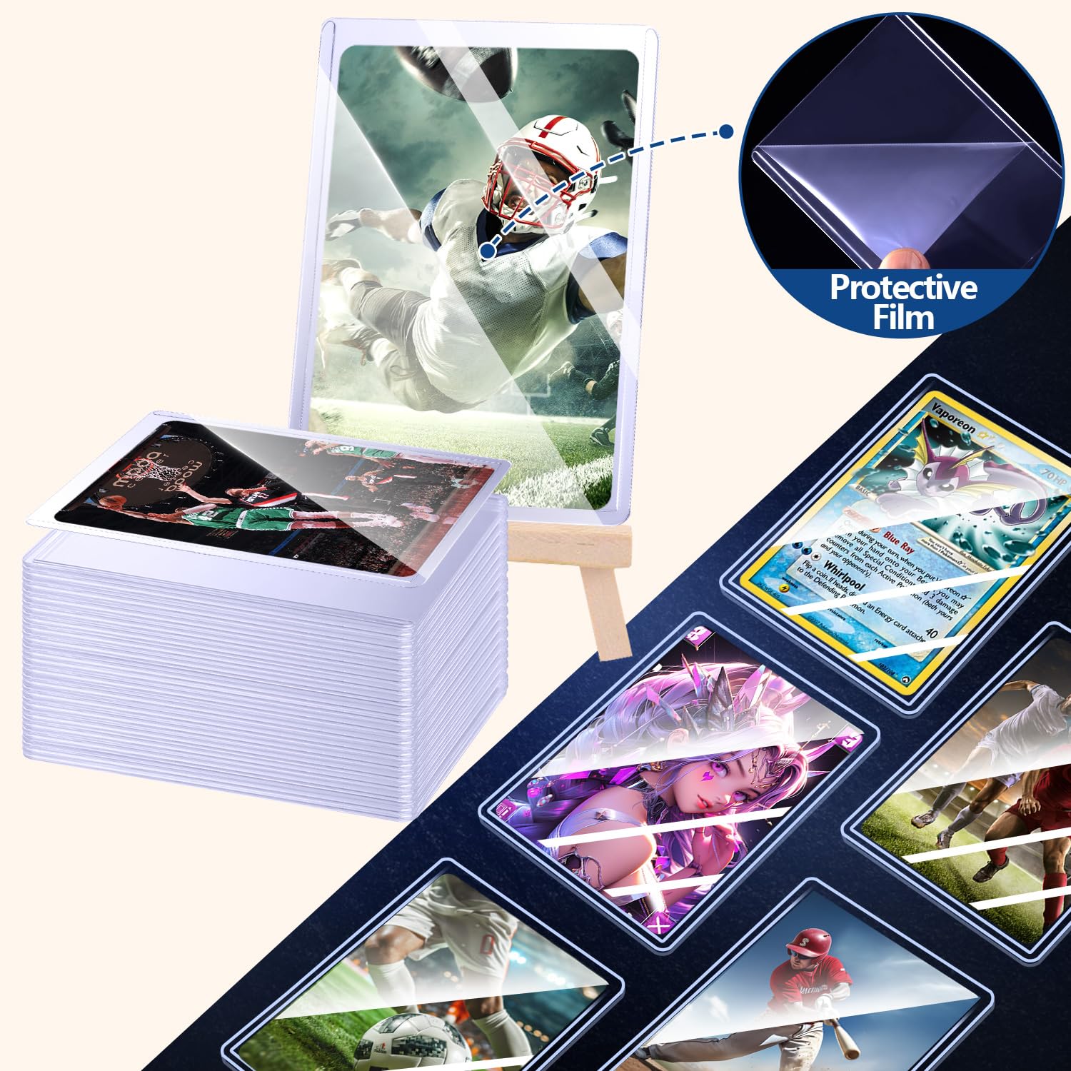 25-50pcs 하드 카드 슬리브 안티 스크래치 홀더  - Card Penny Sleeve 리뷰 및 가격
