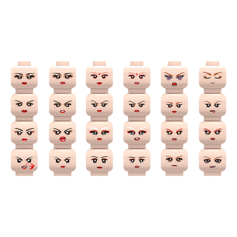 부상당한 감정 표현 얼굴 머리 블록, 군인 피규어, 좀 - Lego Minifigure Holder 리뷰 및 가격